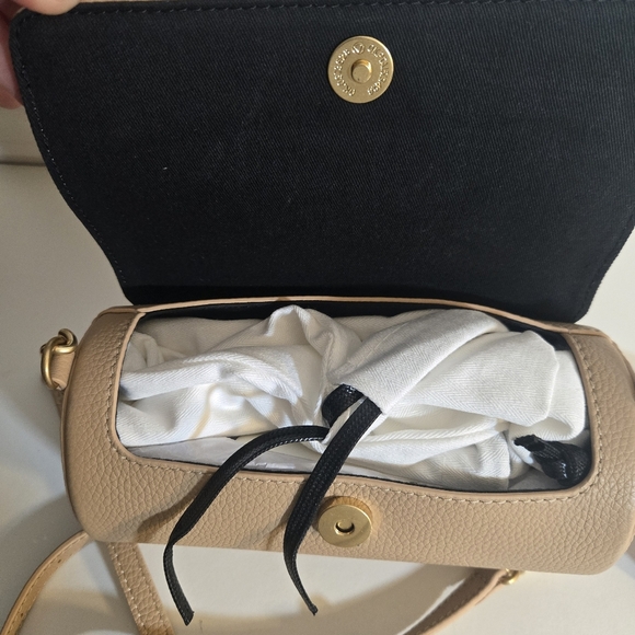 New Simkhai Rola Cylinder Calf Leather Gold Tone Chain Camel Crossbody Handbag - Picture 15 of 16